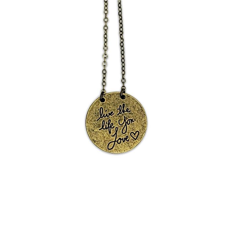 Live the Life You Love Necklace - The Token Shop