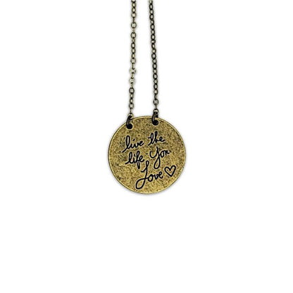 Live the Life You Love Necklace - The Token Shop