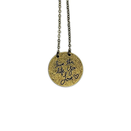 Live the Life You Love Necklace - The Token Shop