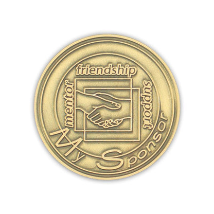 My Sponsor Mentor Friendship Support Bronze Affirmation Medallions - The Token Shop