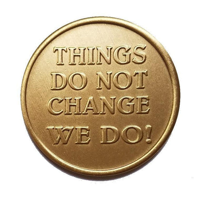 Powerless But Not Helpless Bronze Affirmation Medallion - The Token Shop