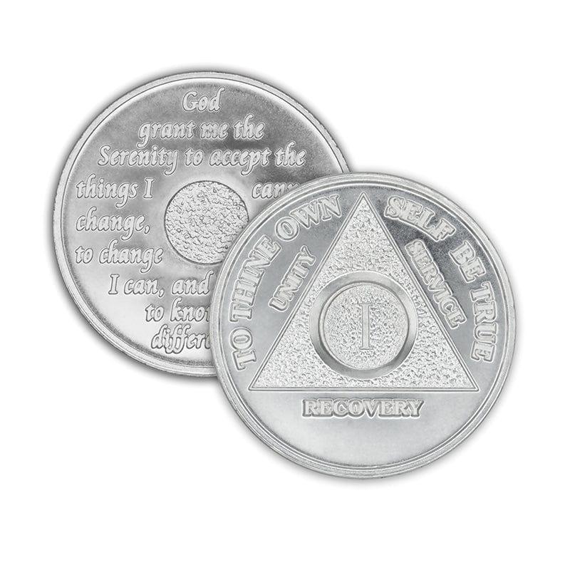 Precious Metal Silver Plated AA Anniversary Medallions - The Token Shop