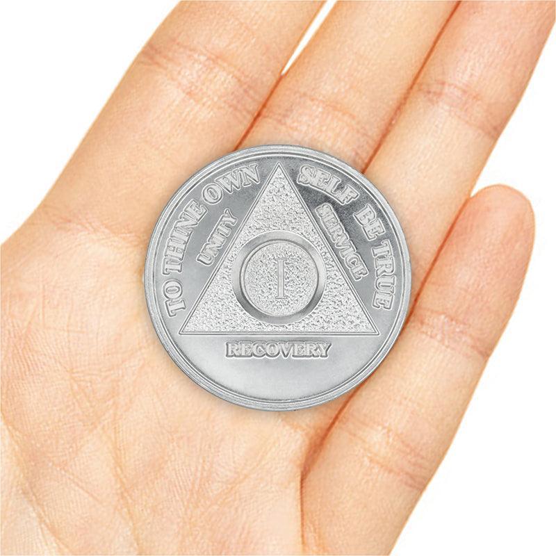 Precious Metal Silver Plated AA Anniversary Medallions - The Token Shop