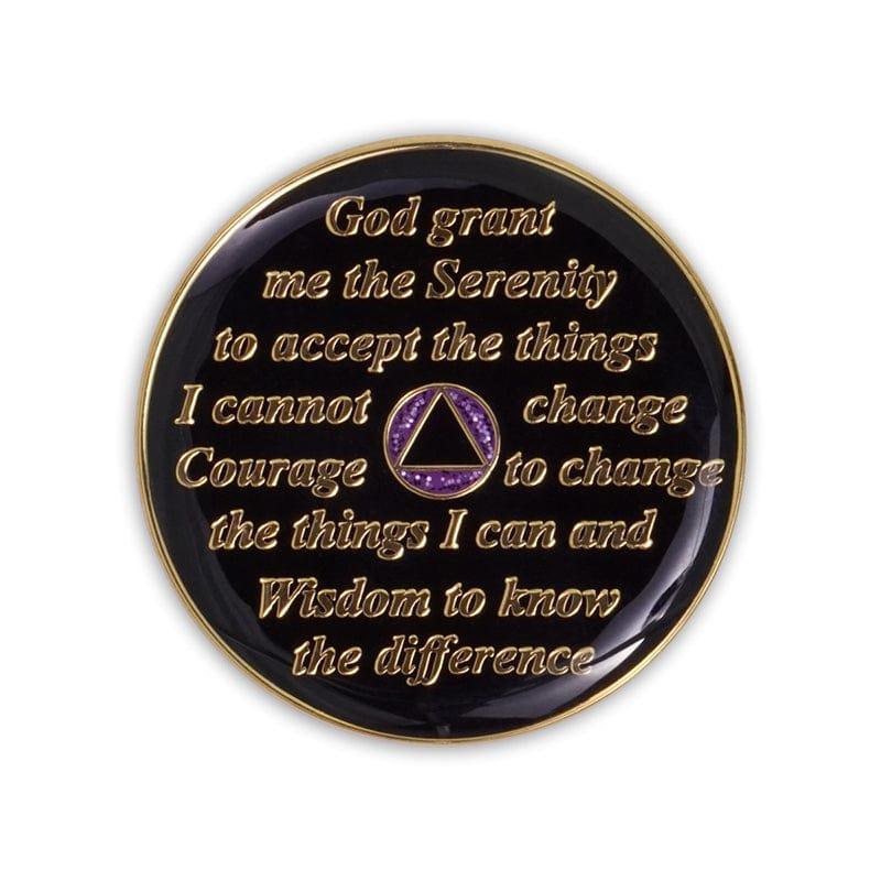 Purple Glitter Triplate AA Chips - The Token Shop