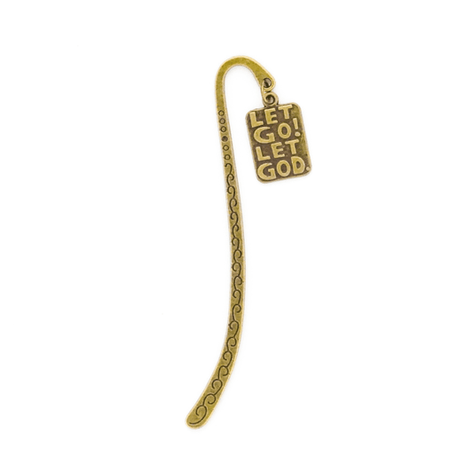 Recovery Bookmark Let Go Let God Antique Bronze - The Token Shop
