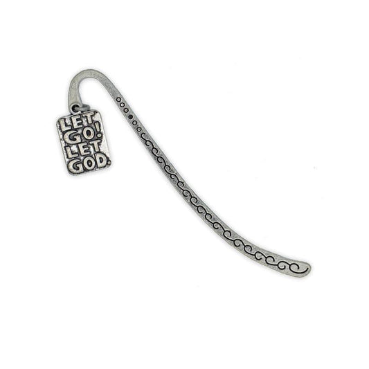Recovery Bookmark Let Go Let God Antique Silver - The Token Shop