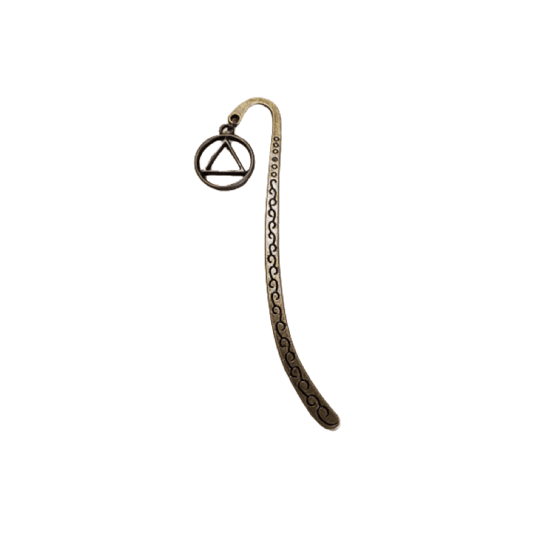 Recovery Bookmarks Bronze AA Circle Triangle Cutout Style - The Token Shop