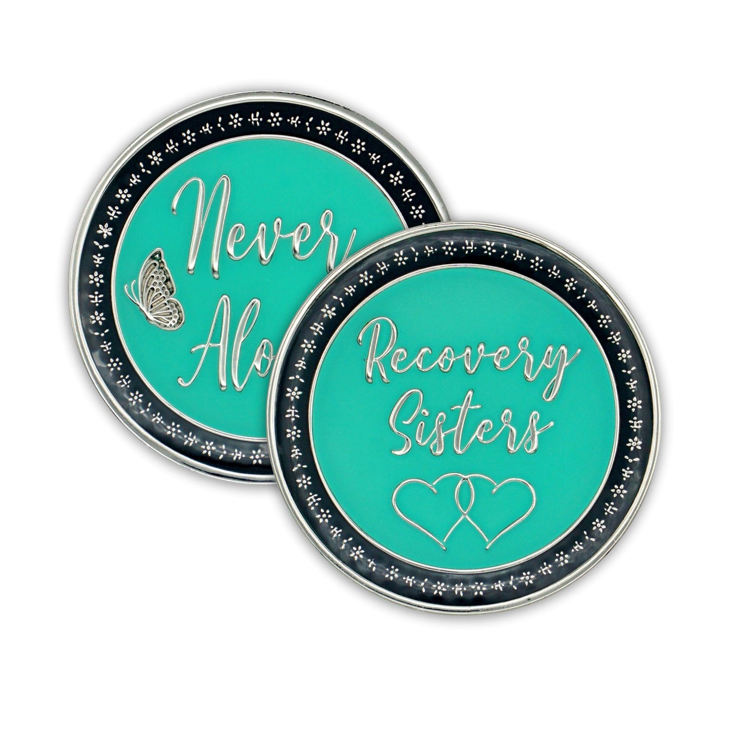 Recovery Sisters Premium Aqua Medallion - The Token Shop