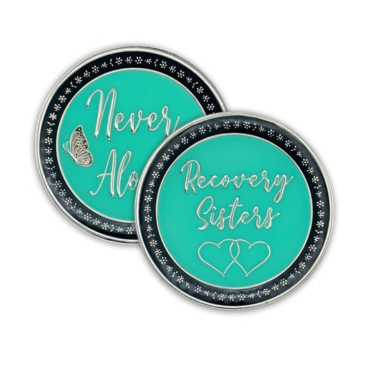 Recovery Sisters Premium Aqua Medallion - The Token Shop