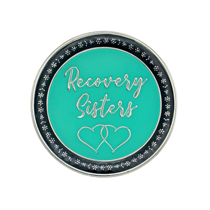 Recovery Sisters Premium Aqua Medallion - The Token Shop
