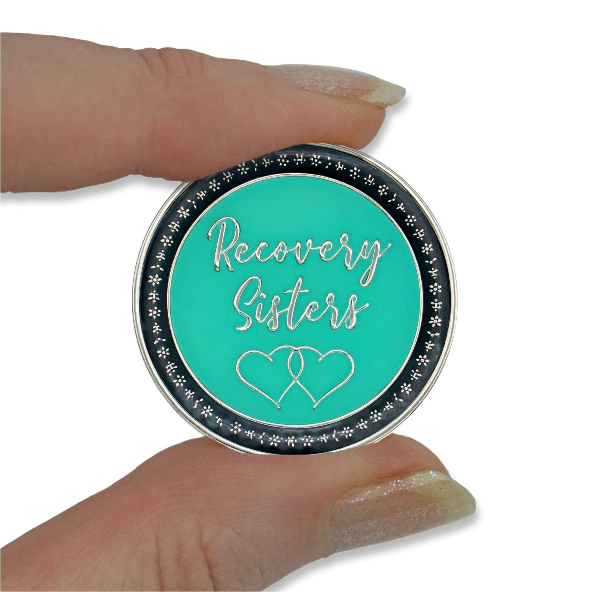 Recovery Sisters Premium Aqua Medallion - The Token Shop