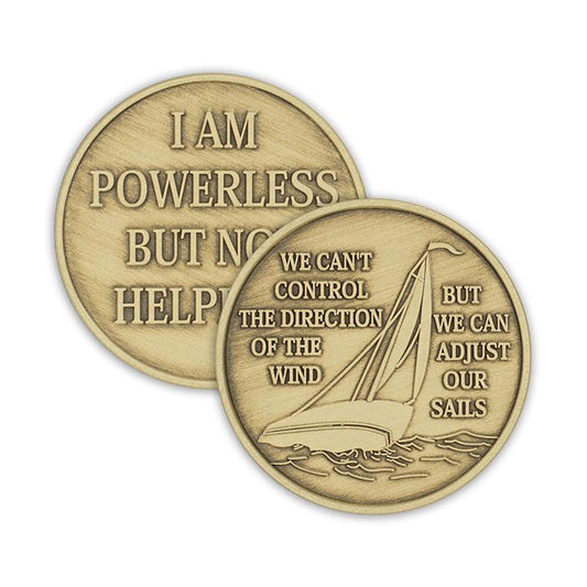 Sailboat Wendells Bronze Affirmation Medallion - The Token Shop