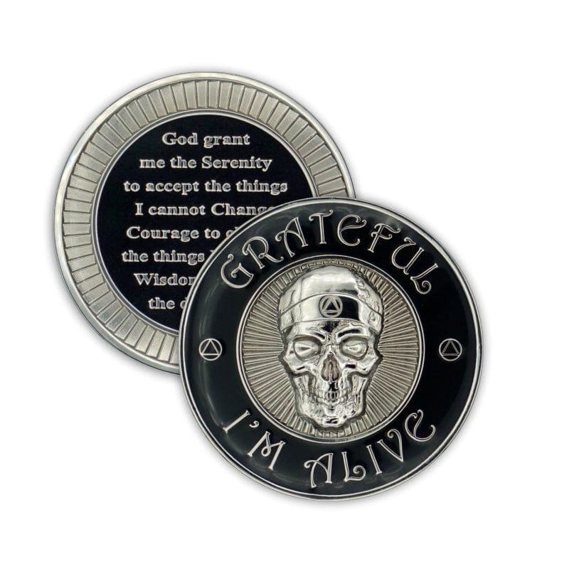 Silver Grateful I'm Alive Medallion - The Token Shop