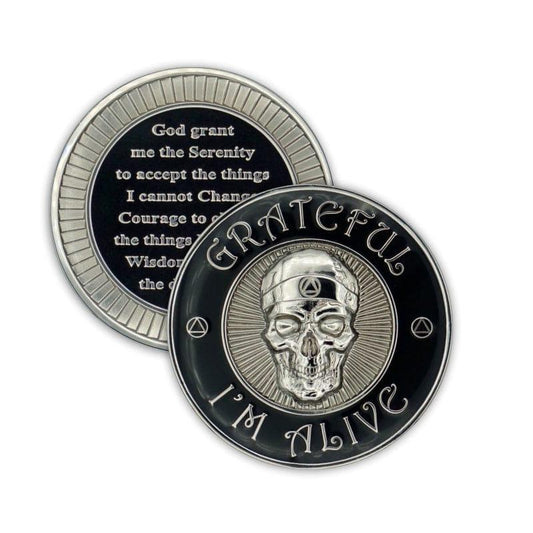 Silver Grateful I'm Alive Medallion - The Token Shop
