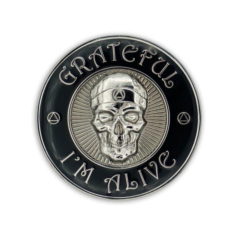Silver Grateful I'm Alive Medallion - The Token Shop