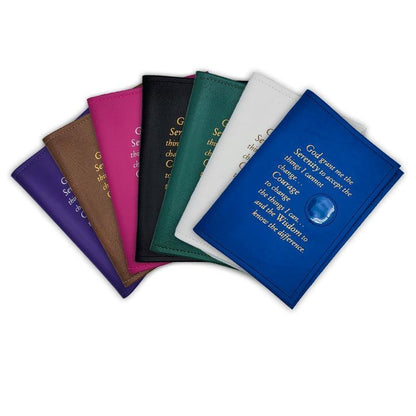 Single Big Book Cover W/Serenity Prayer and Coin Holder - The Token Shop