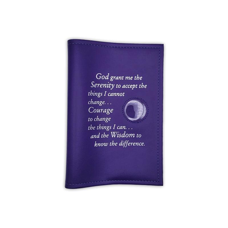Single Big Book Cover W/Serenity Prayer and Coin Holder - The Token Shop