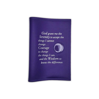 Single Big Book Cover W/Serenity Prayer and Coin Holder - The Token Shop