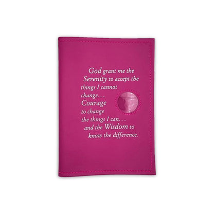Single Big Book Cover W/Serenity Prayer and Coin Holder - The Token Shop