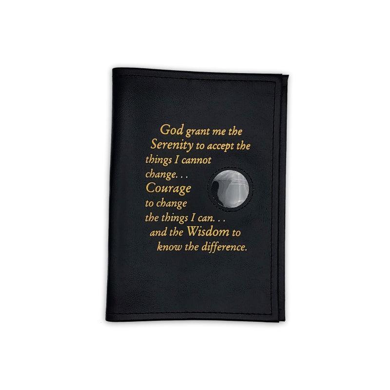 Single Big Book Cover W/Serenity Prayer and Coin Holder - The Token Shop