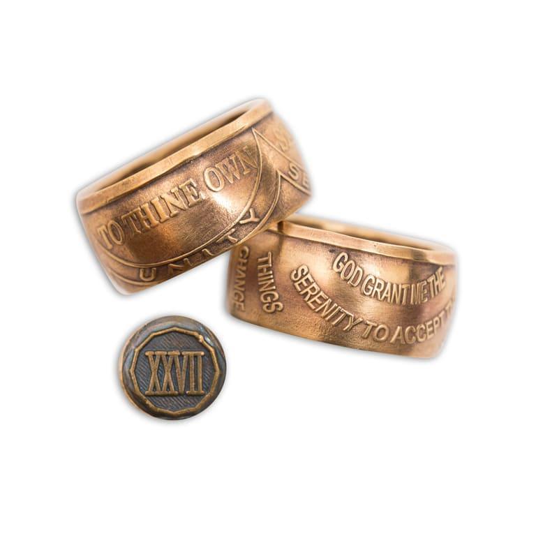 Sobriety Coin Ring Pendant - The Token Shop