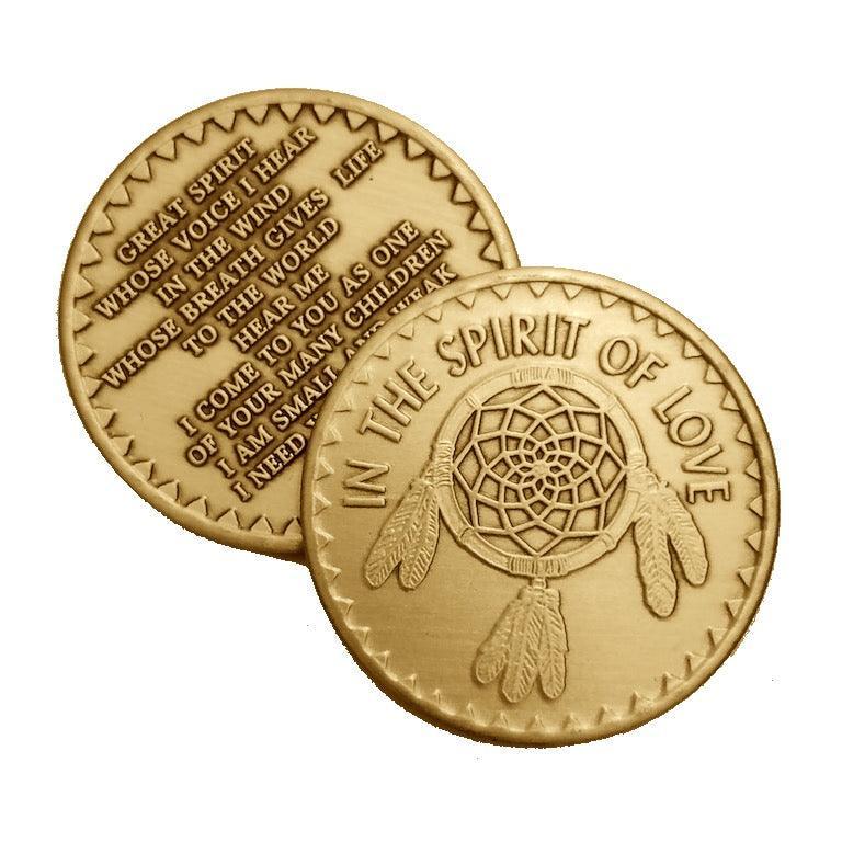 Spirit of Love Bronze Affirmation Medallions - The Token Shop