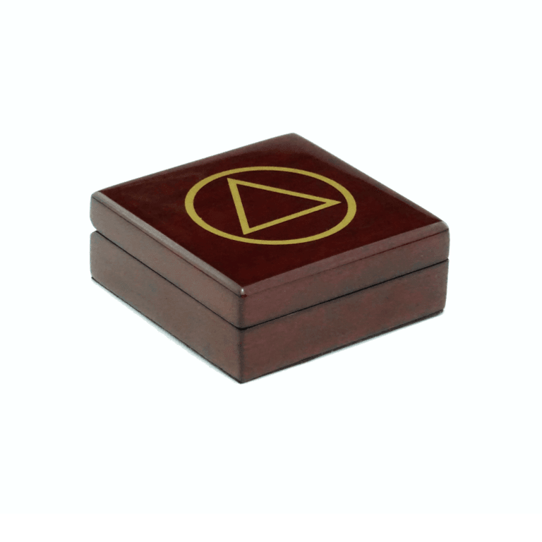 Teakwood AA Coin Box with High Gloss Finish - The Token Shop