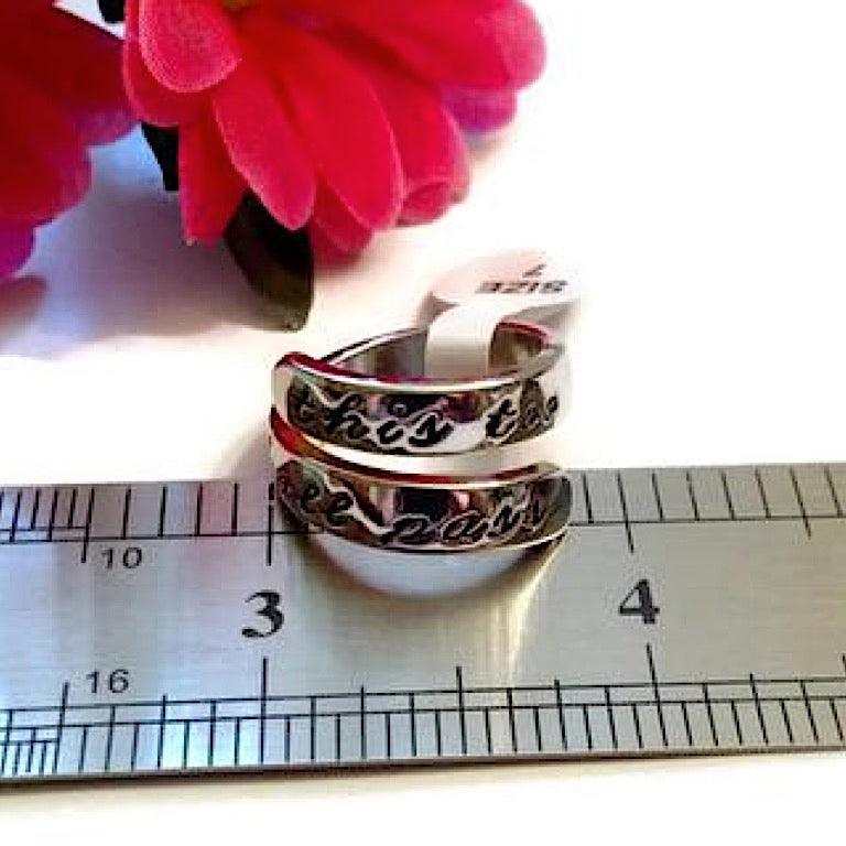 This Too Shall Pass Twist Ring - The Token Shop