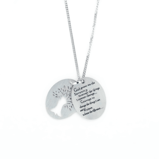 Tree of Life Serenity Prayer Hidden Window Necklace - The Token Shop