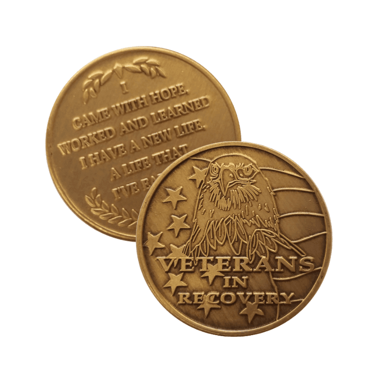 Veterans in Recovery Wendells Bronze Affirmation Medallions - The Token Shop