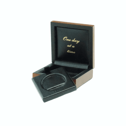 Wooden AA Coin Box with Dark Flat Finish - The Token Shop
